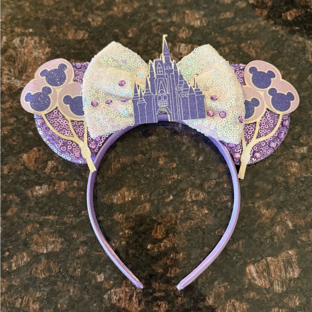 New Disney Castle Fireworks Mickey & Minnie Mouse Ear Headband